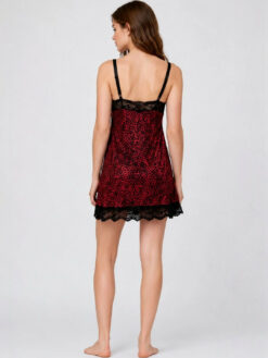 Satin Printed Baby Doll Short Nighty