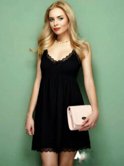 Women Black Sexy Short Nighty