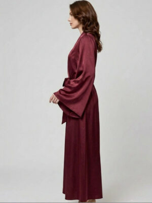 Women Long Satin Kimono Robe Baby Doll