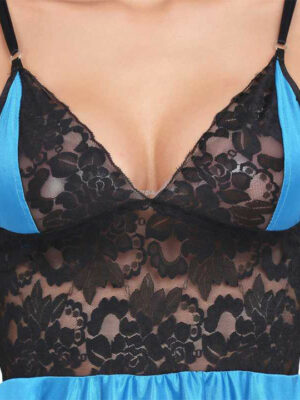 Women Shoulder Straps Silk Baby Doll Nighty