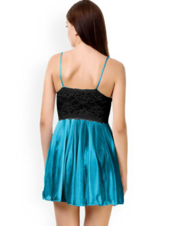 Women Shoulder Straps Silk Baby Doll Nighty
