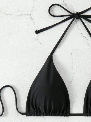Basics V-Neck Halter Bikini Set