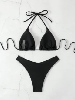 Basics V-Neck Halter Bikini Set