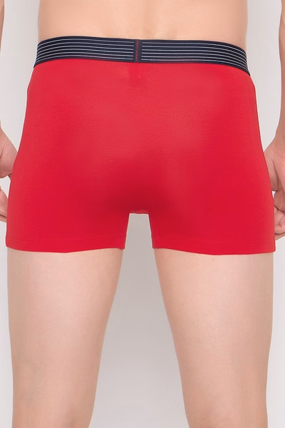 John Players Colourblocked Cotton Trunk in Red