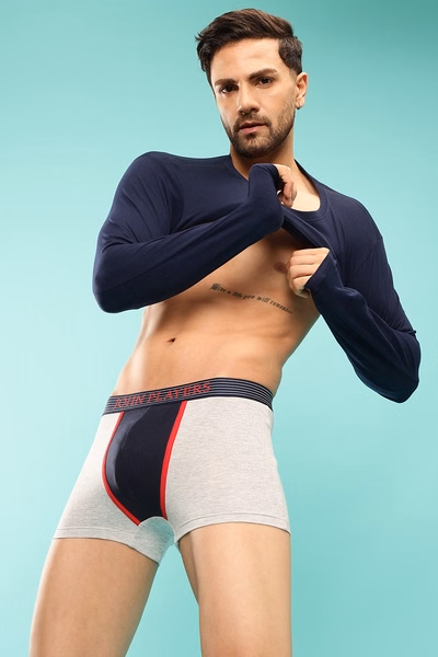 John Players Colourblocked Trunk in Grey