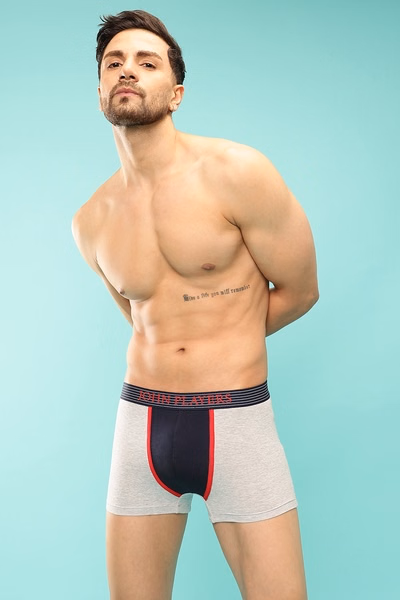 John Players Colourblocked Trunk in Grey