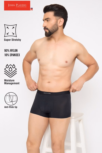 John Players Modern Bonded Trunks in Black