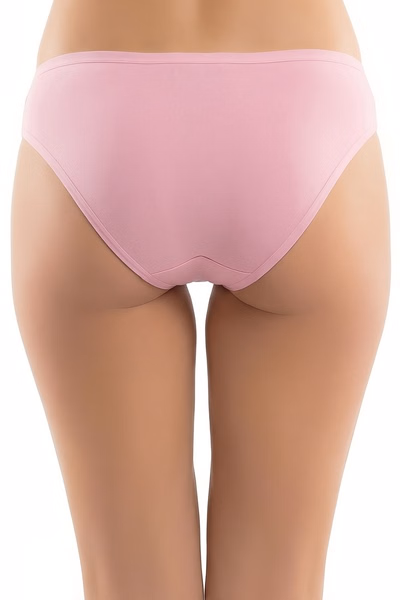 Low Waist Bikini Panty in Baby Pink - Cotton
