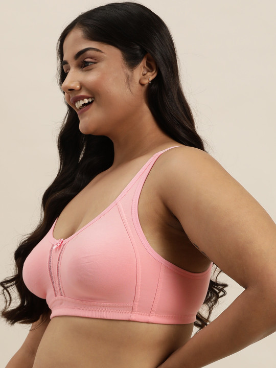 Wirefree Non Padded Cotton Stretch Full Coverage Plus Size Bra
