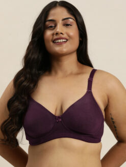 Medium Coverage Plus Size Bra - Purple