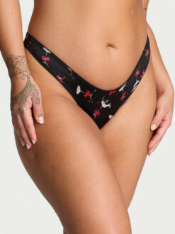 Sexy Printed Low-Rise Thong Briefs