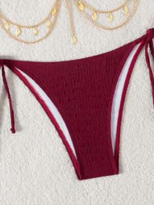 Sexy Women Summer Beach Solid Bikni Set