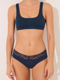 Women Self Design Lace Boxer Style Briefs