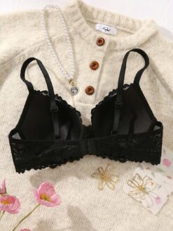 Women's Contrast Color Lace Underwire Bra