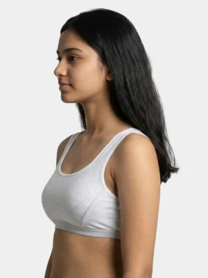 Casual Full Coverage Everyday Cami Beginners Bra - Light Grey