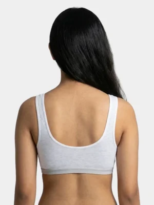 Casual Full Coverage Everyday Cami Beginners Bra - Light Grey