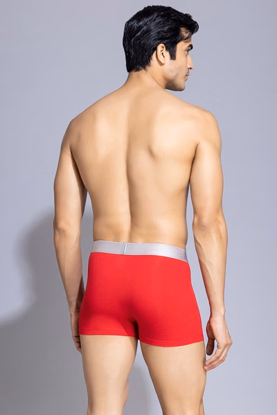 John Players Classic Cotton Trunks - Red