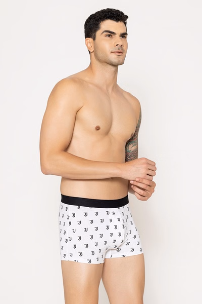 John Players Printed Cotton Trunk in White