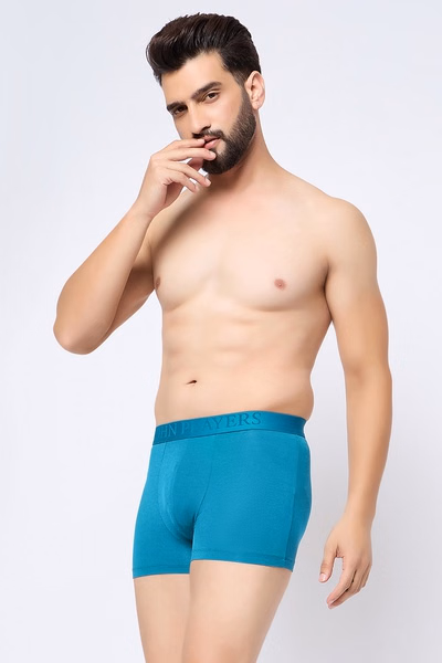 John Players Solid Trunk in Turquoise Blue