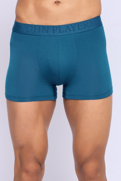 John Players Solid Trunk in Turquoise Blue