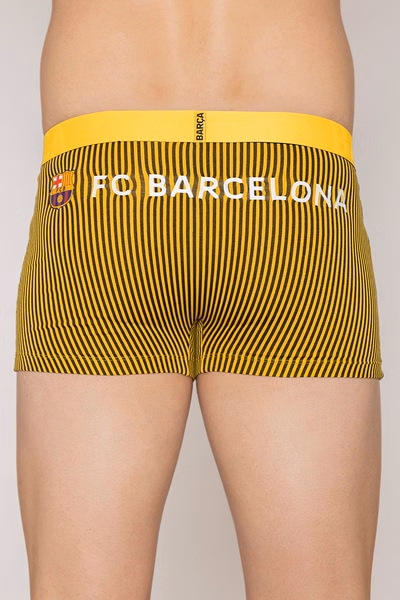 John Players Striped Cotton Trunk in Mustard Colour