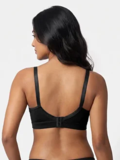 Non Padded Wirefree Casual Hi-Support No-Sag Coverage Everyday Bra - Black