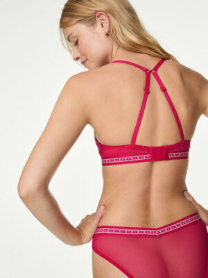 Pink Polyamide Women Cleo Ombre Lace Bra