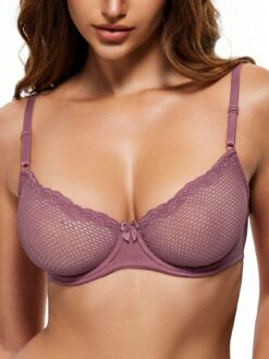 Wingslove Sexy Lace Underwire Sheer Bra