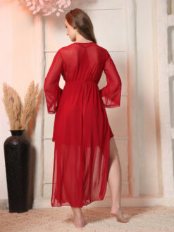 Women Net Maxi Long Nightdress