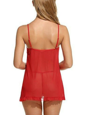 Women Black Sexy Net Nightdress