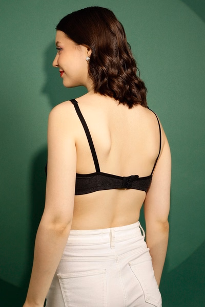 Cotton Rich Non-Padded Non-Wired Powernet Panel Bra