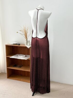 Dazy Plus Mesh Sheer Long Camisole Sexy Nighty