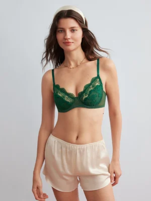 Elorette Contrast Lace Underwire Branded Bra