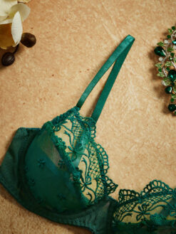PinupPomp Contrast Lace Underwire Branded Bra