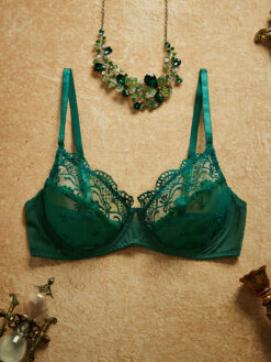 PinupPomp Contrast Lace Underwire Branded Bra