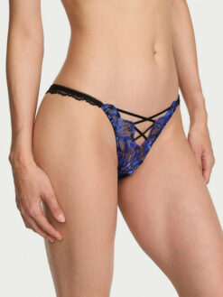 Women Blue Printed Thong