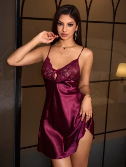 Women's Sexy Silk Camisole Nightgown