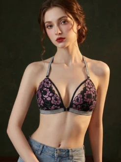 Women's Wireless Front Closure Comfortable Fancy Bra