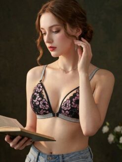 Women's Wireless Front Closure Comfortable Fancy Bra